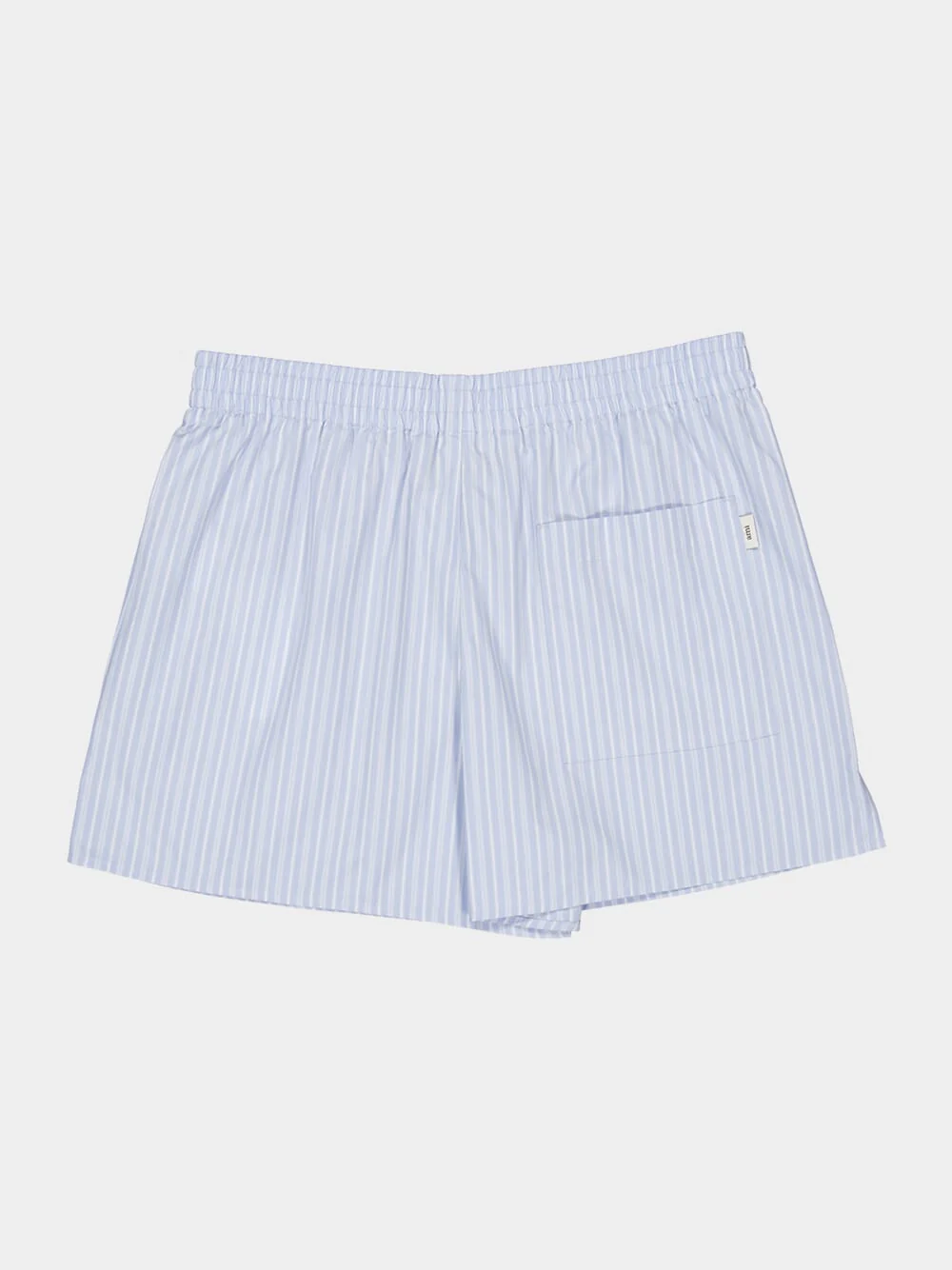 Blue Striped Cotton Elasticated Shorts - Image 7