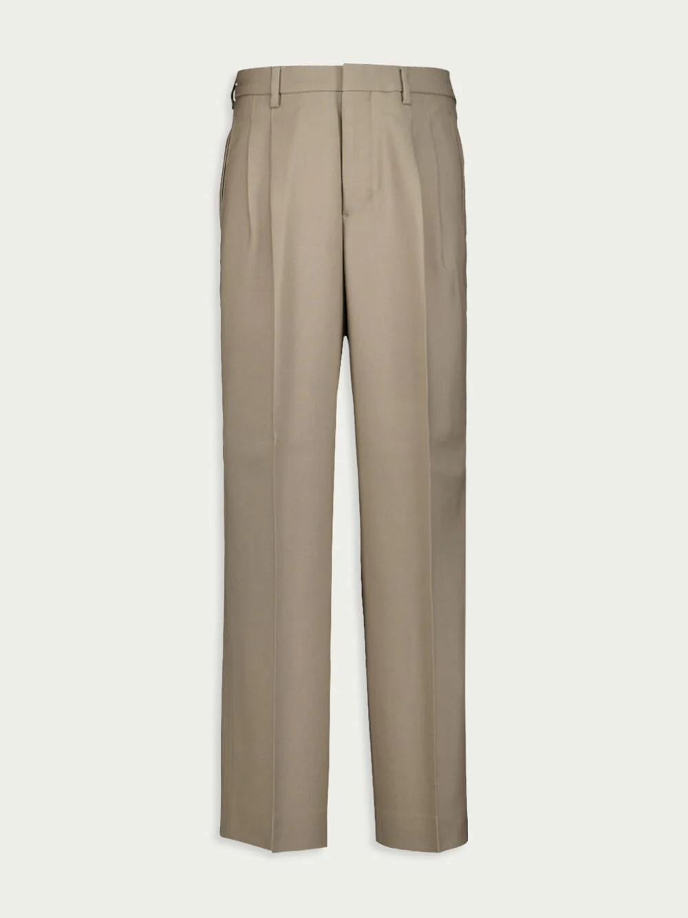 Box-Pleat Wool Tailored Trousers