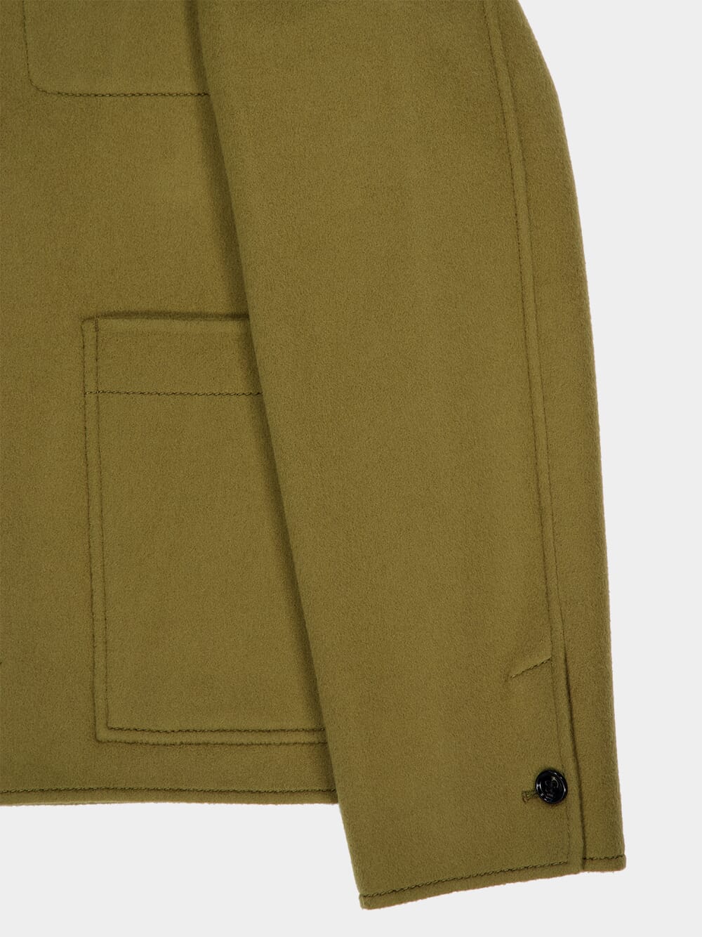 Bronze Wool Boxy Buttoned Jacket - Image 6