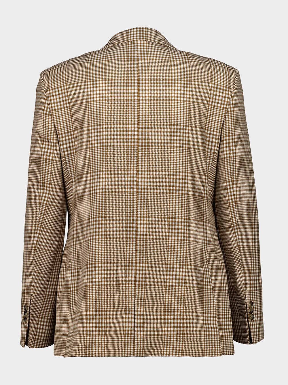 Caramel Prince of Wales Wool Blazer - Image 3