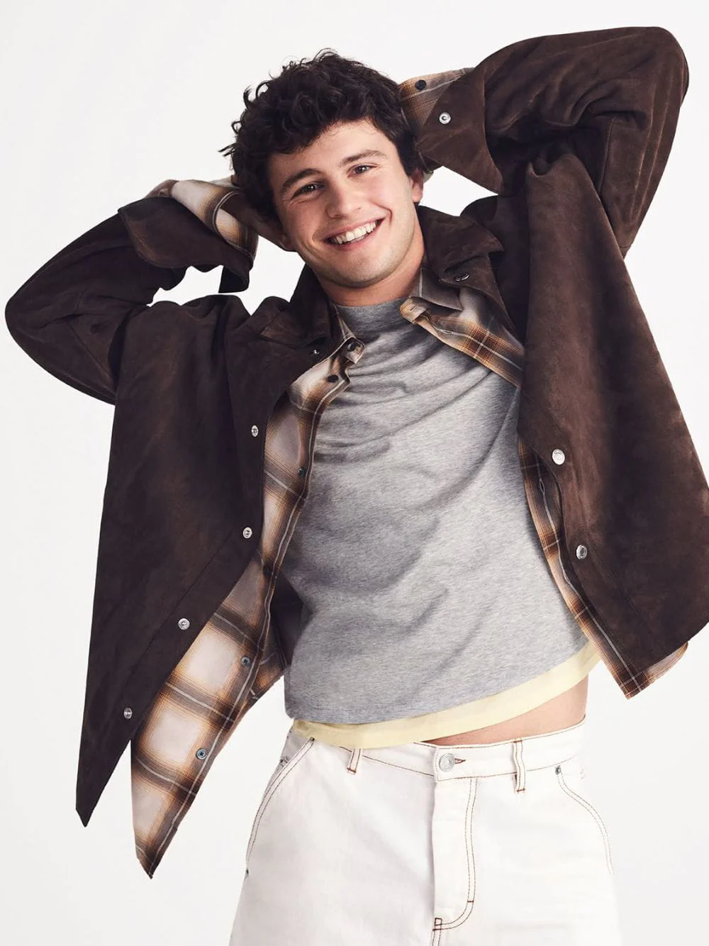 Chocolate Suede Leather Overshirt - Image 3