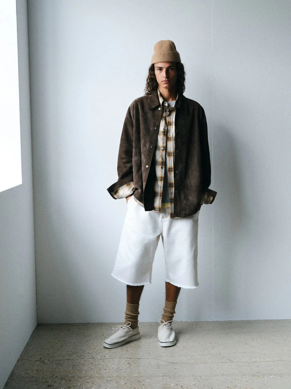Chocolate Suede Leather Overshirt - Image 5