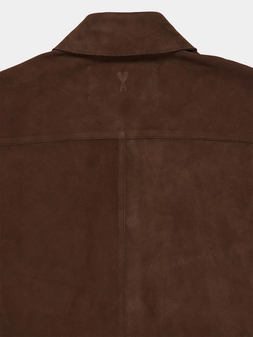 Chocolate Suede Leather Overshirt - Image 7