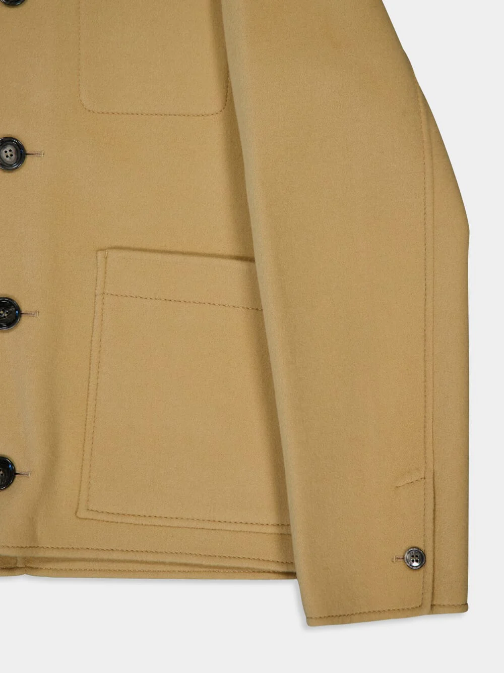 Beige Boxy Buttoned Jacket - Image 4
