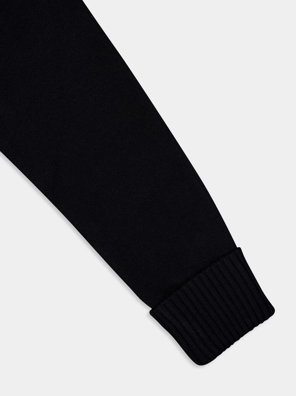 Black Logo-Intarsia Wool Cardigan - Image 4