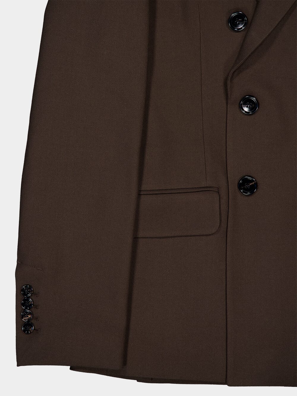 Dark Coffee Double-Breasted Jacket - Image 6