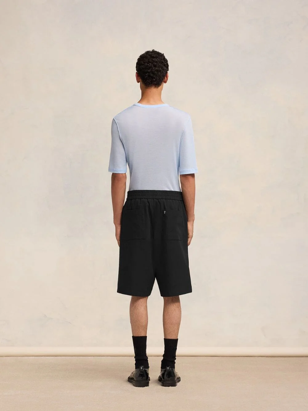 Elasticated Waist Black Bermuda Shorts - Image 4