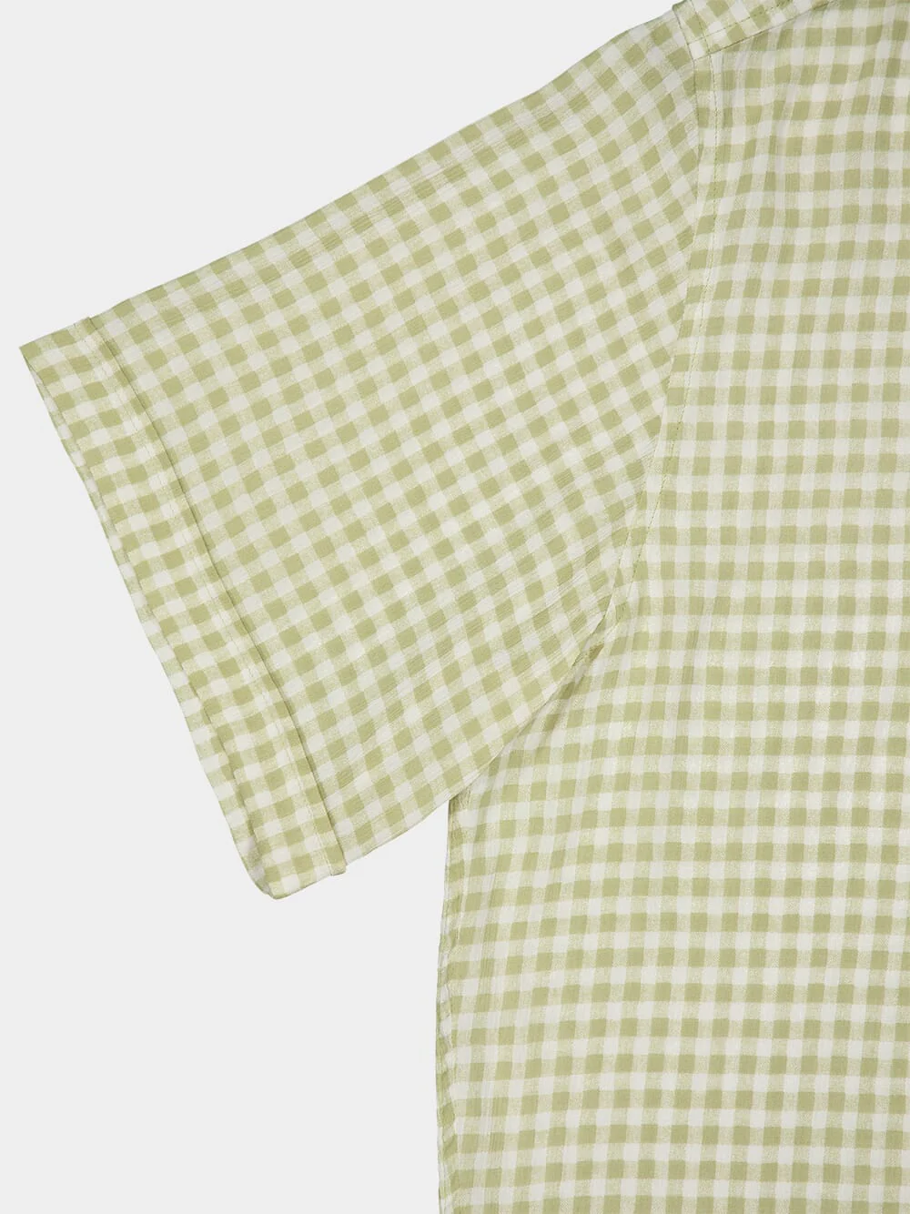 Green Boxy Fit Check Shirt - Image 4