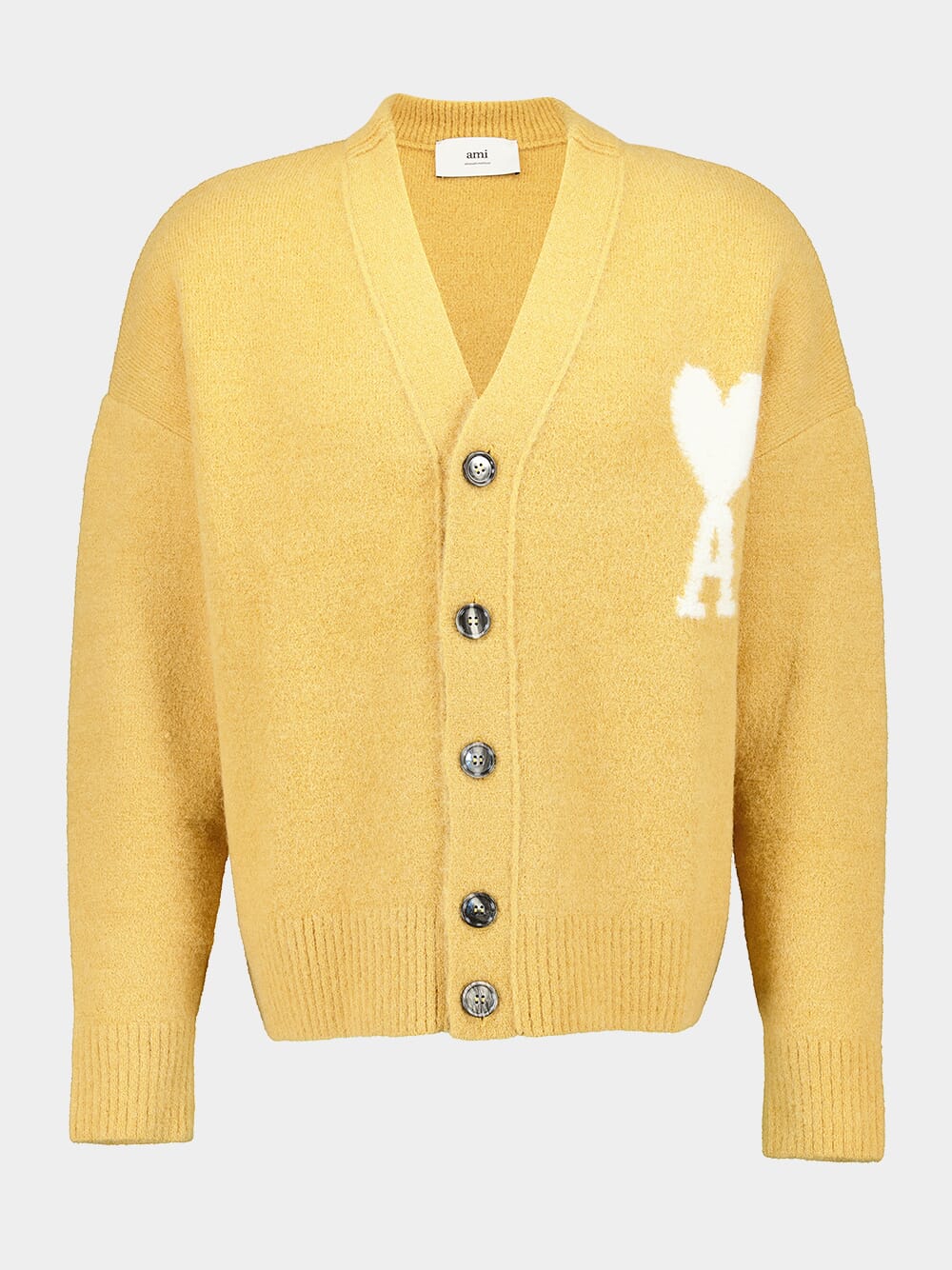 Mustard Alpaca Knit Cardigan - Image 2