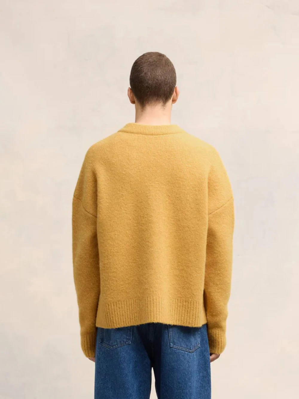 Mustard Alpaca Knit Cardigan - Image 4