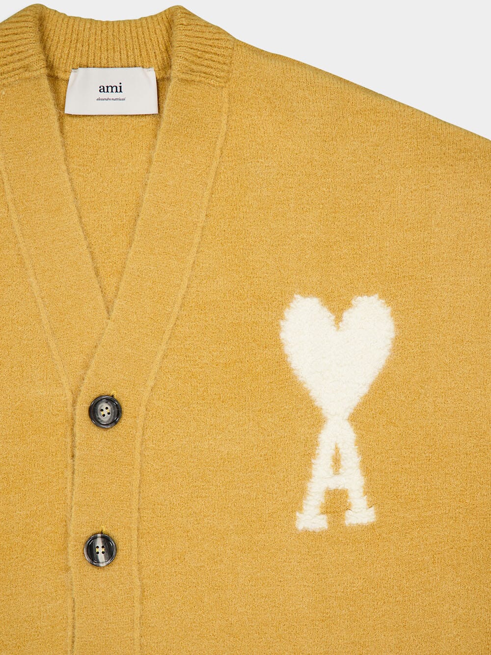 Mustard Alpaca Knit Cardigan - Image 5