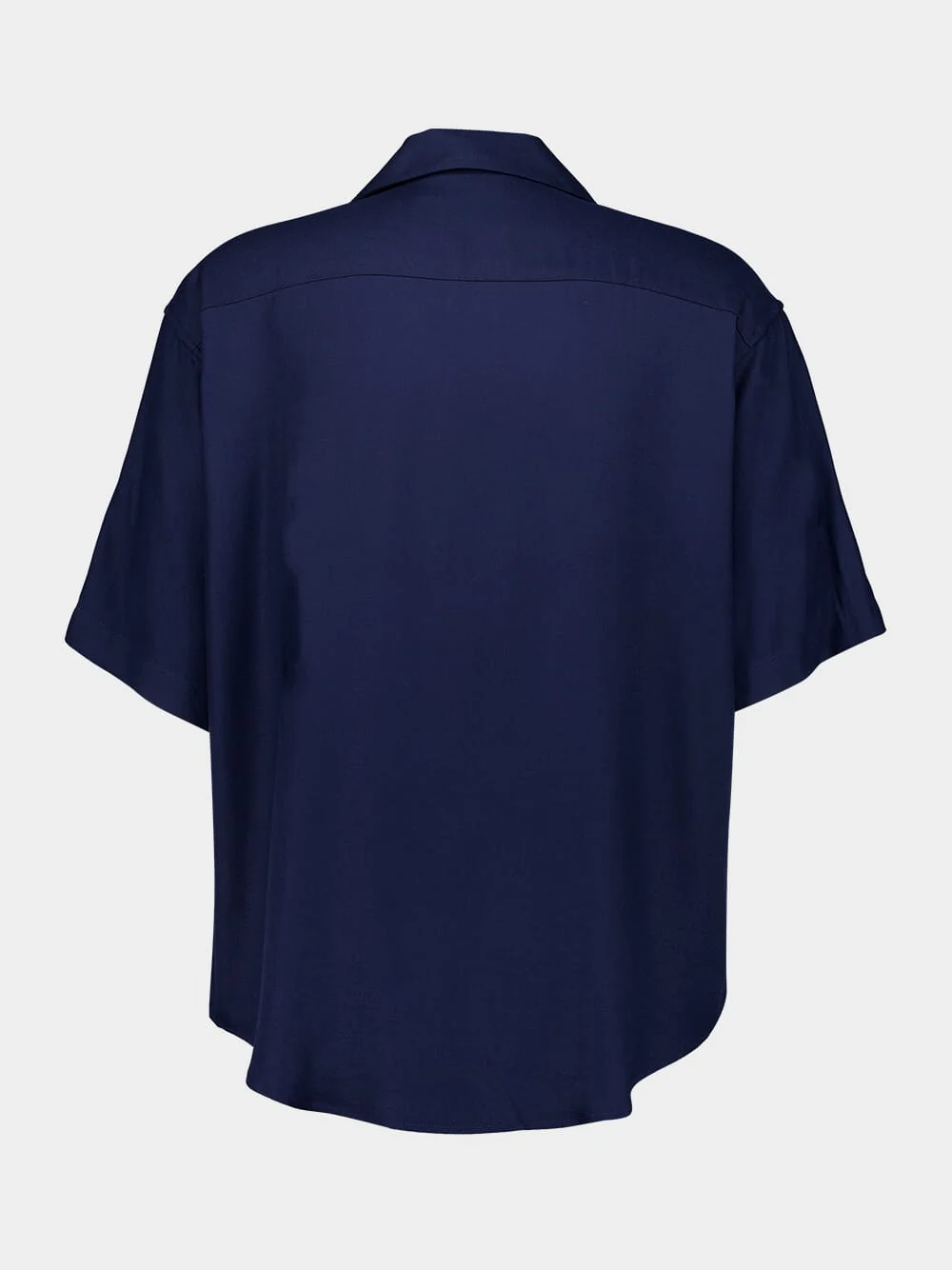 Navy Short Sleeve Boxy Shirt - Image 3