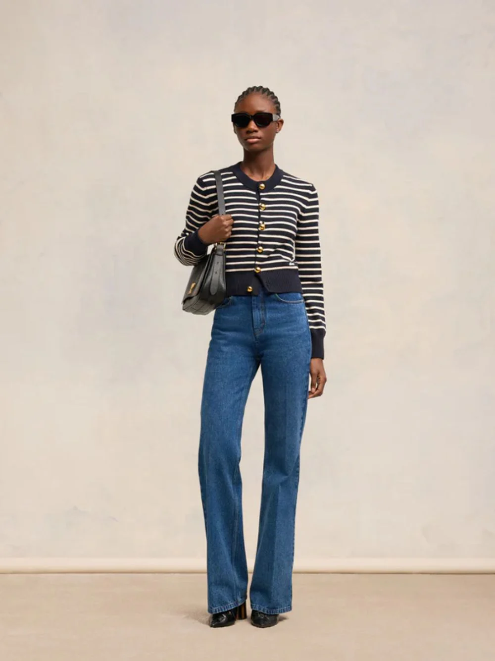 Navy Striped Sailor Cardigan