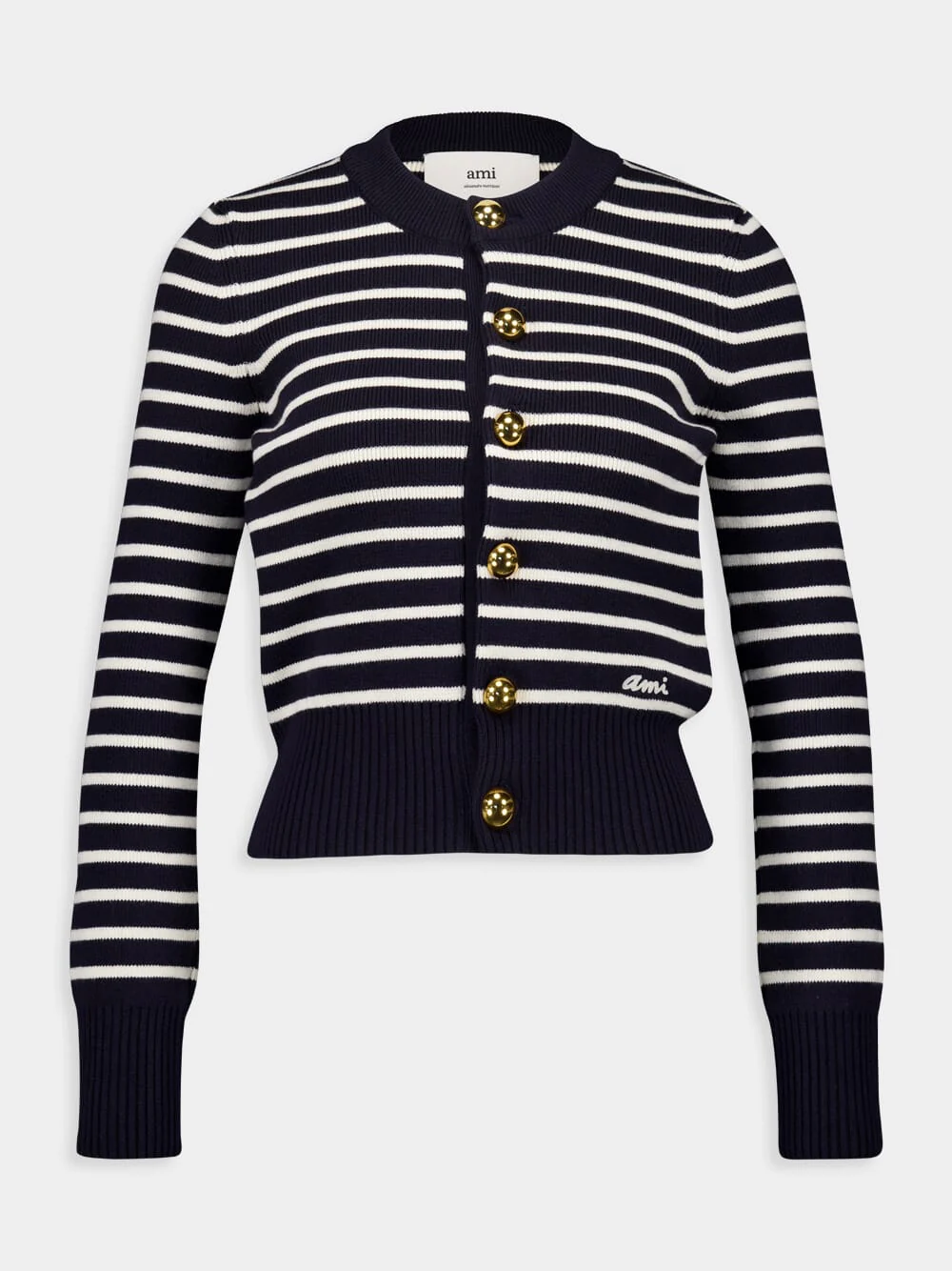 Navy Striped Sailor Cardigan - Image 2