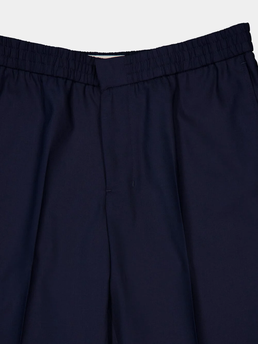 Navy Wool Elasticated Waist Trousers - Image 5