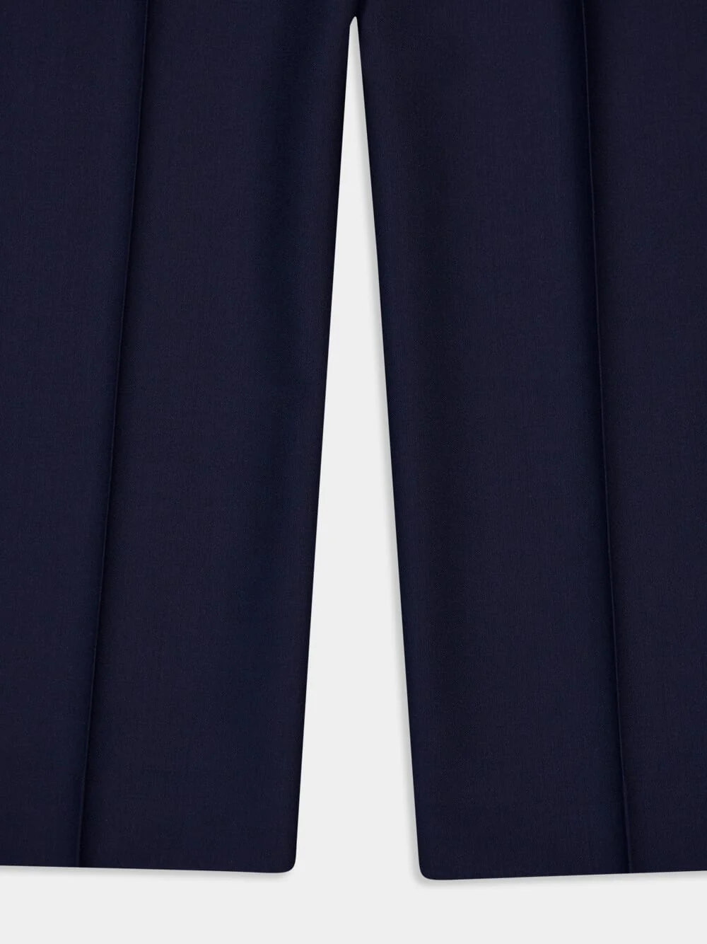 Navy Wool Elasticated Waist Trousers - Image 6