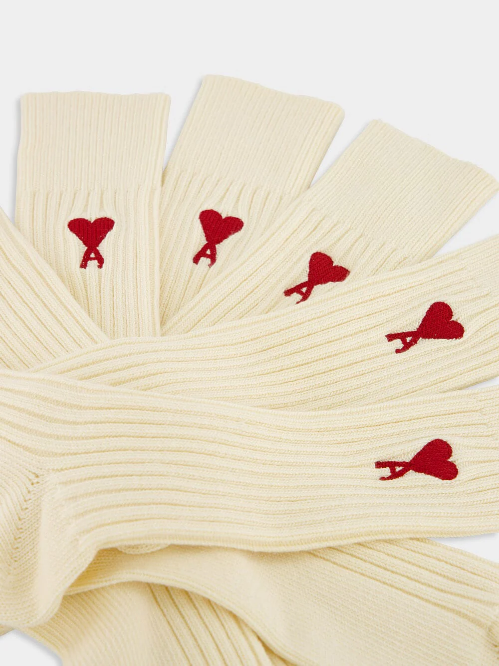 Pack of 3 Cream Knit Socks - Image 3