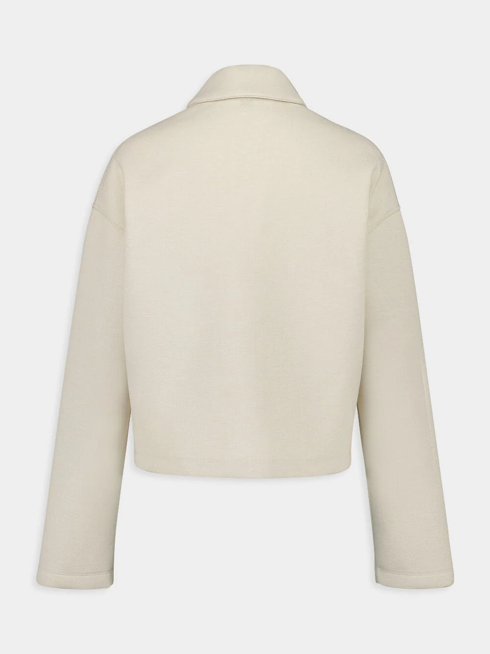 Sand Ami Cropped Wool-Viscose Polo - Image 3