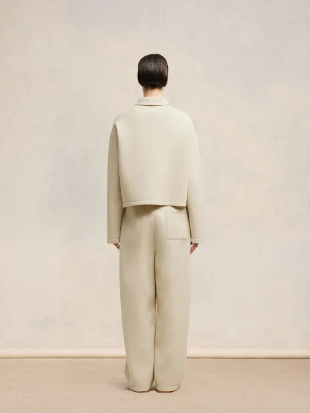 Sand Ami Cropped Wool-Viscose Polo - Image 4
