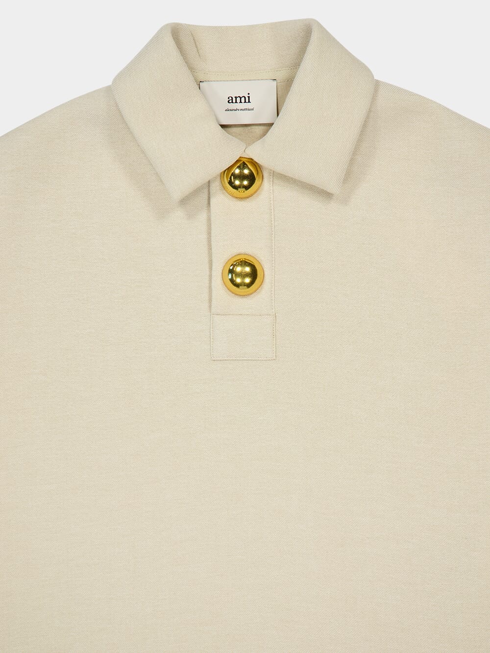 Sand Ami Cropped Wool-Viscose Polo - Image 5