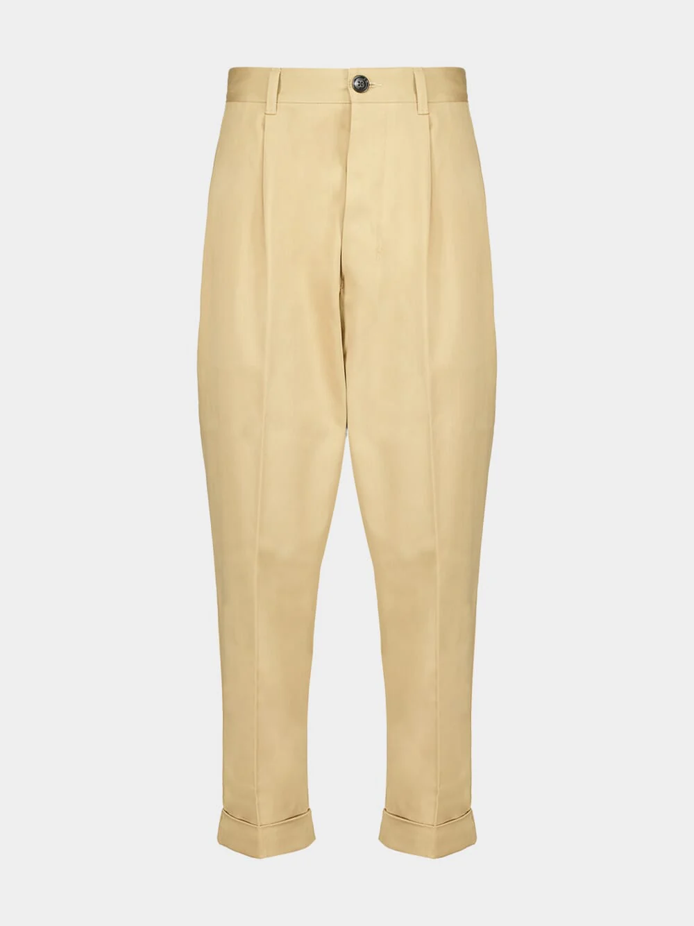 Sand Carrot Fit Cotton Trousers