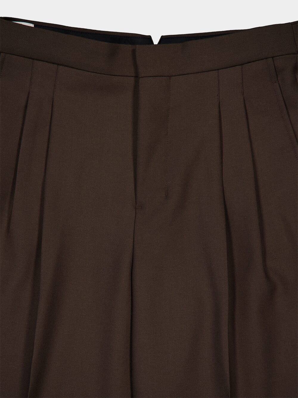 Wide Fit Dark Coffee Wool Trousers - Image 5