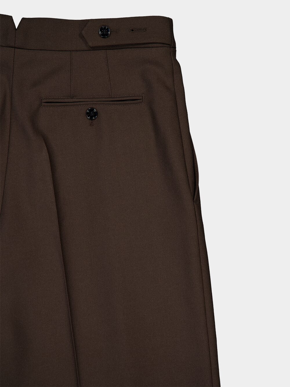 Wide Fit Dark Coffee Wool Trousers - Image 6