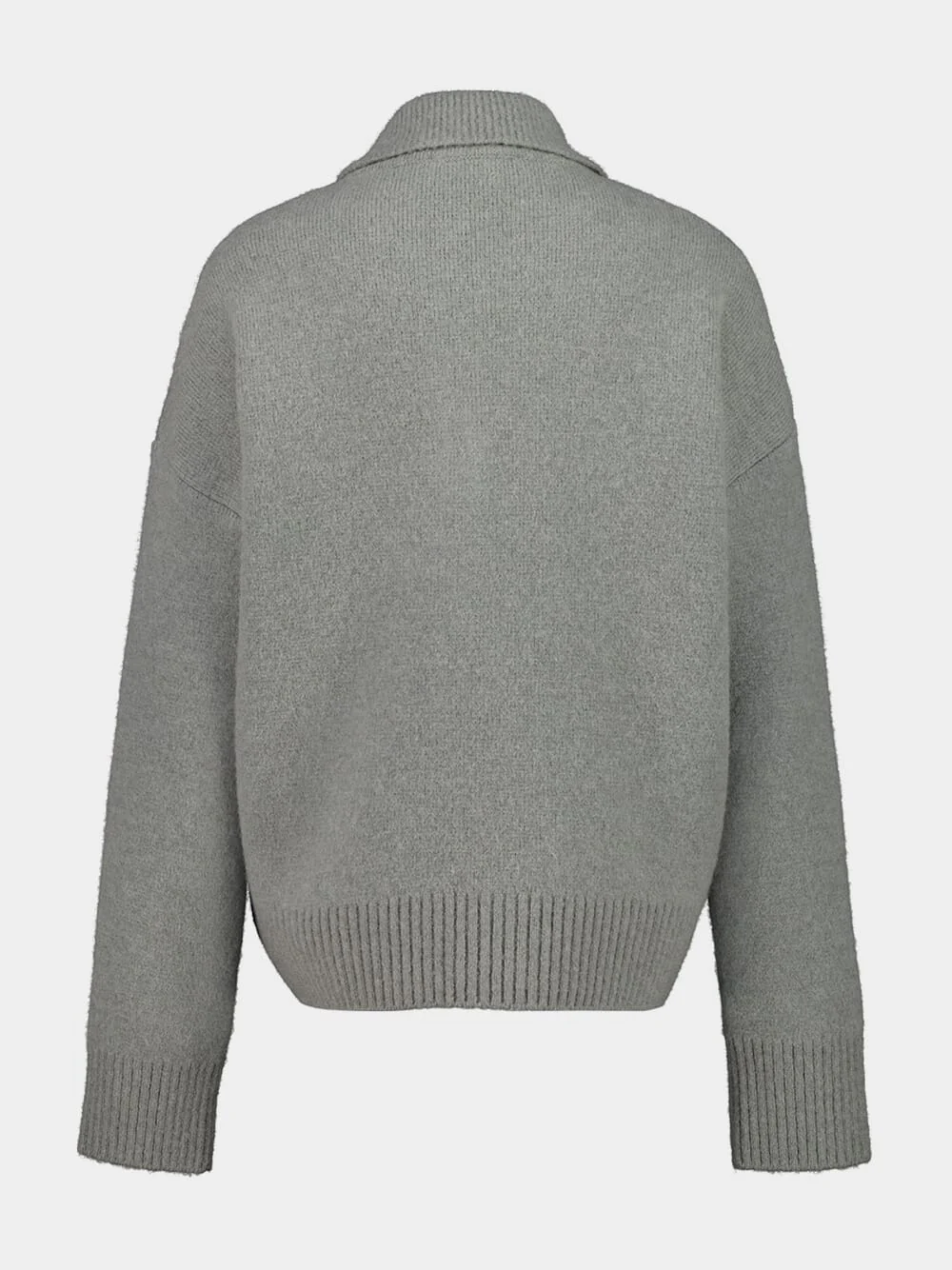 Grey Alpaca Ami De Coeur Polo Knit - Image 2