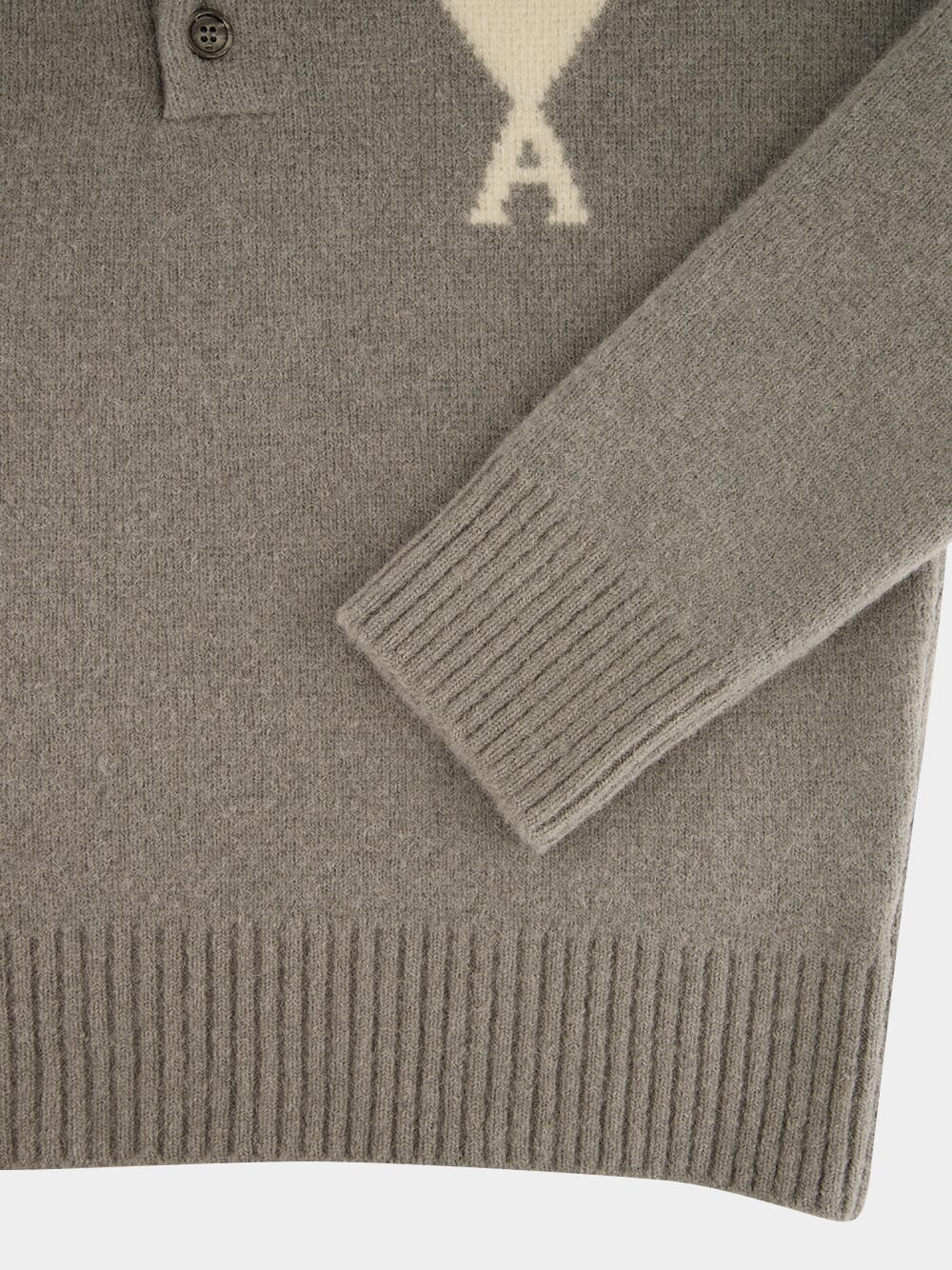Grey Alpaca Ami De Coeur Polo Knit - Image 4
