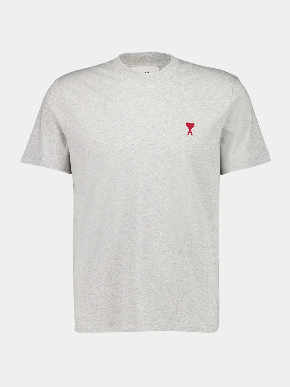 Grey Cotton Embroided T-Shirt
