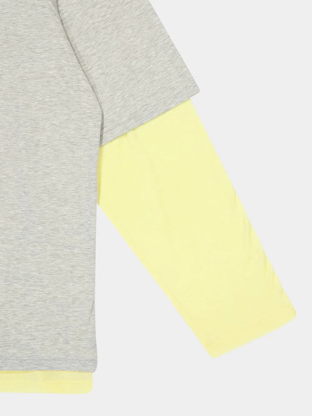 Grey Double-Sleeve Ami De Coeur T-Shirt - Image 7