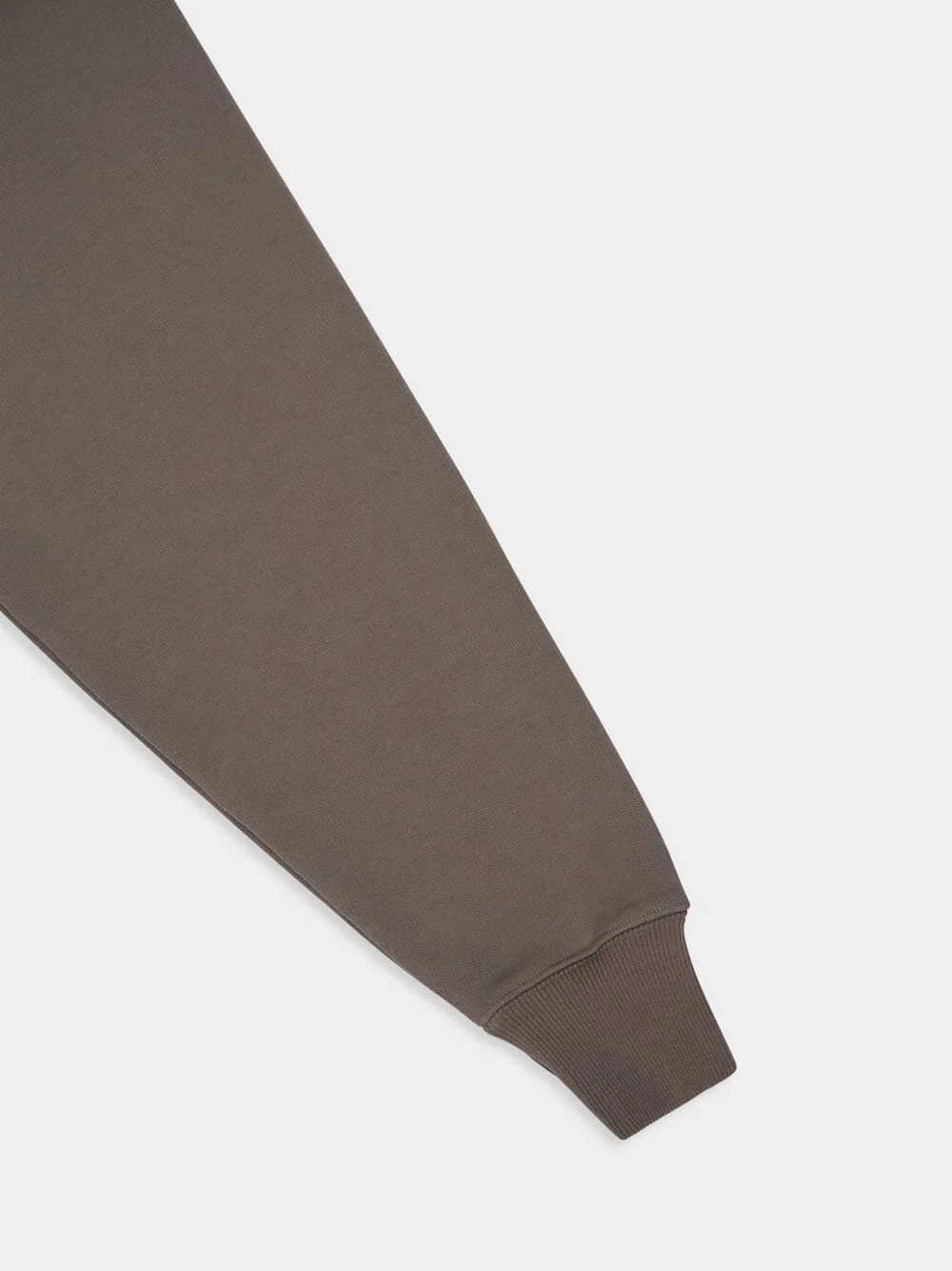 Grey Zip-Up Sweatshirt with Tonal Patch - Image 4
