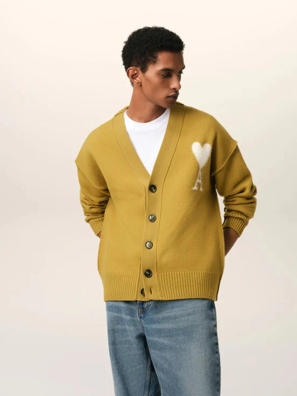 Havana Mustard Wool Ami de Coeur Cardigan - Image 2