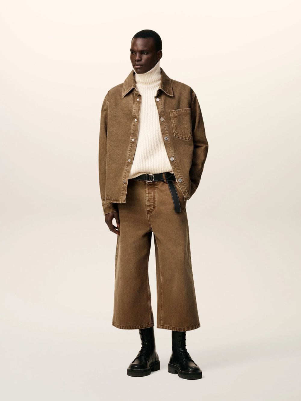Hazelnut Brown Ami de Coeur Cotton Overshirt