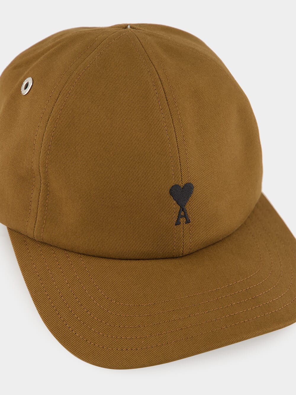 Hazelnut Brown Cotton Ami De Coeur Embroidery Cap - Image 3