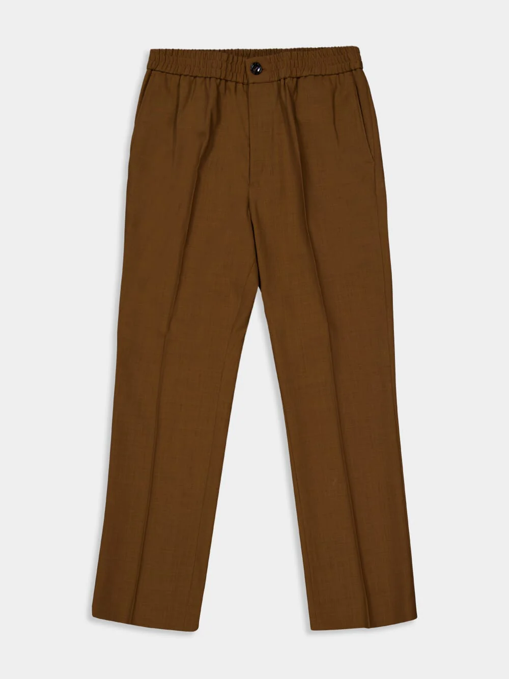 Hazelnut Brown Wool Elasticated Waist Trousers - Image 5