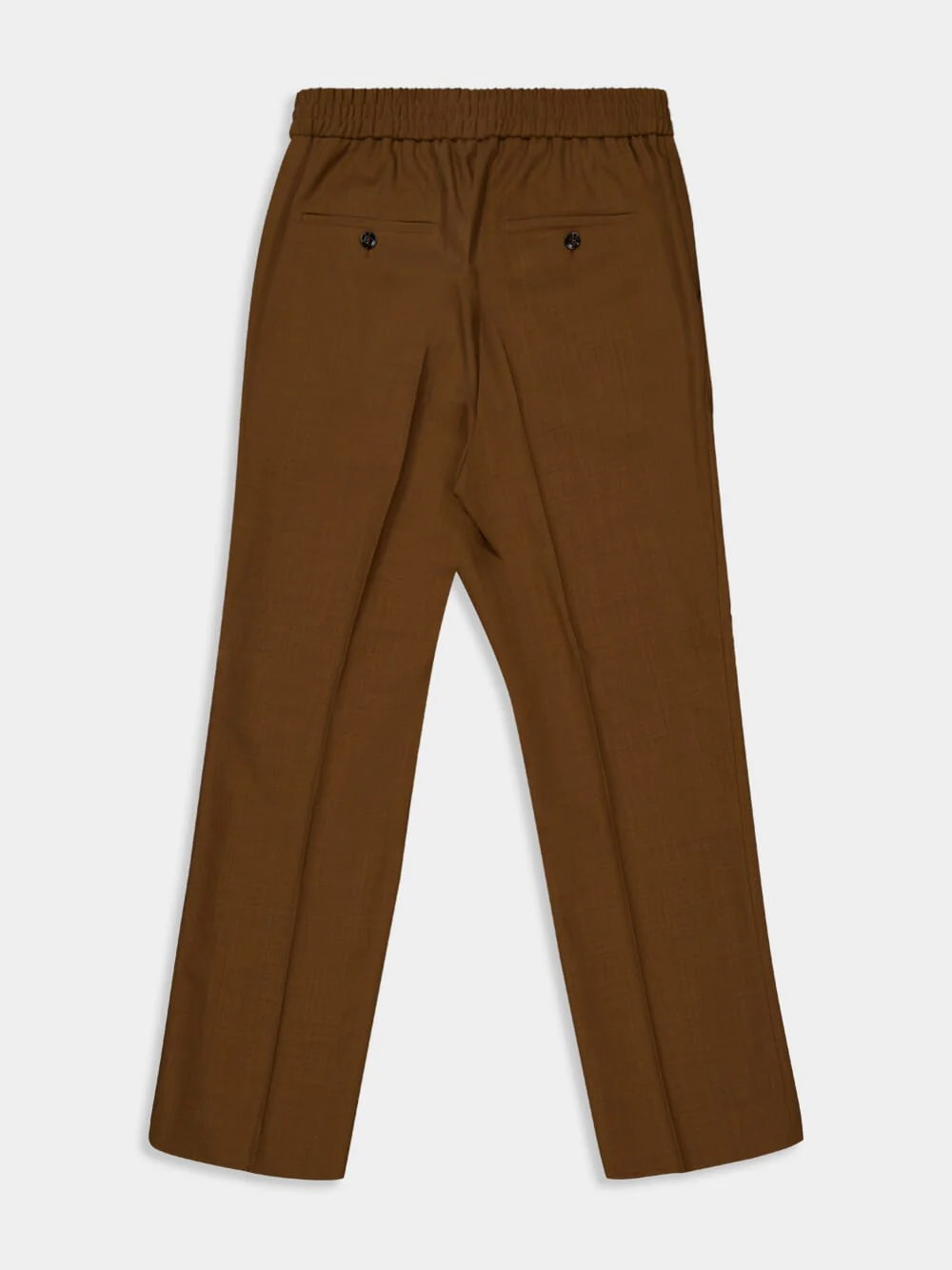 Hazelnut Brown Wool Elasticated Waist Trousers - Image 6