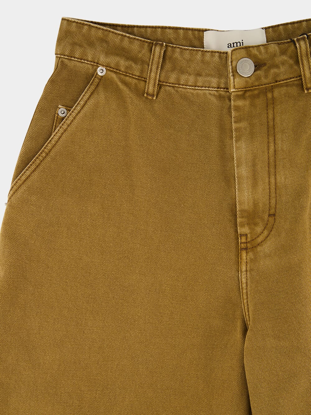Hazelnut Cotton Wide Bermuda Shorts - Image 5