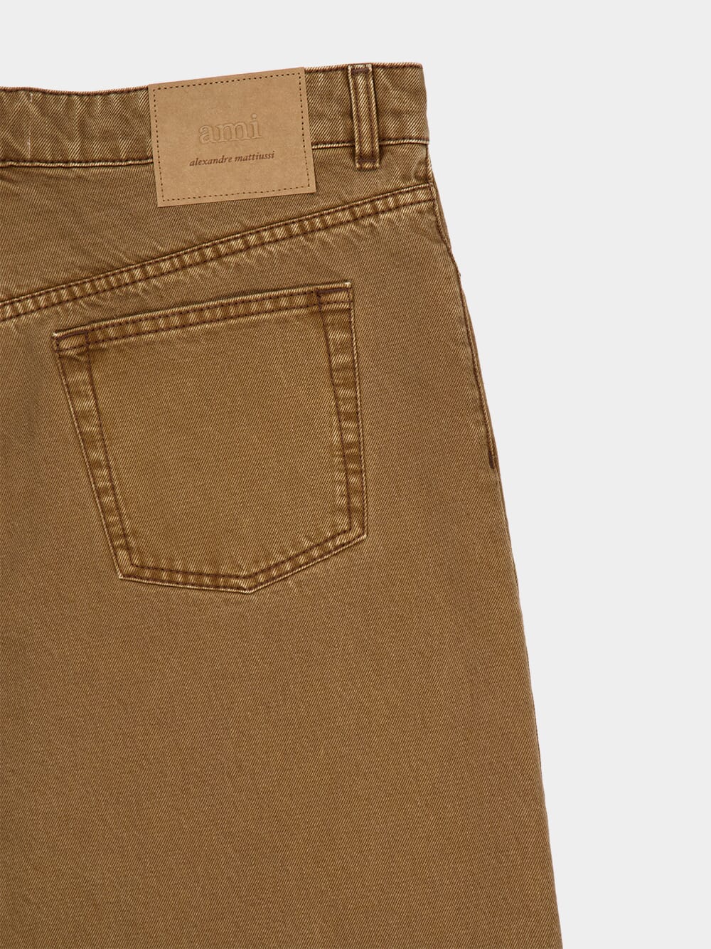Hazelnut Cotton Wide-Leg Jeans - Image 6