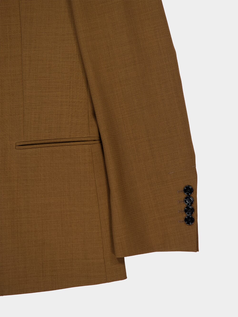 Hazelnut Wool Double-Breasted Twill Jacket - Image 6