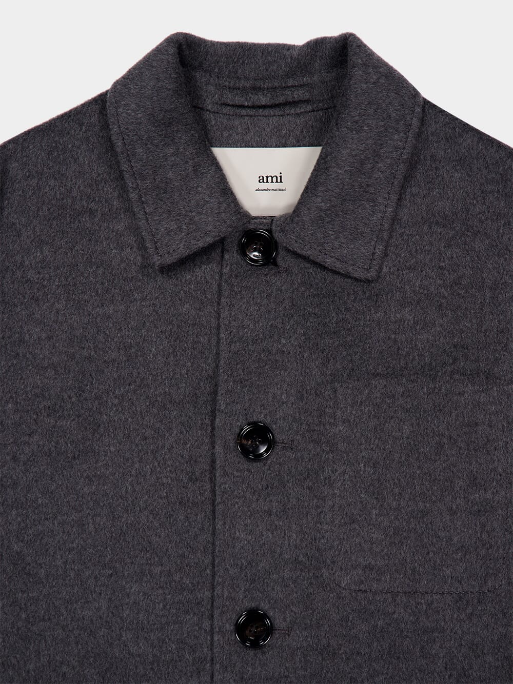 Heather Grey Wool Cashmere Boxy Jacket - Image 5