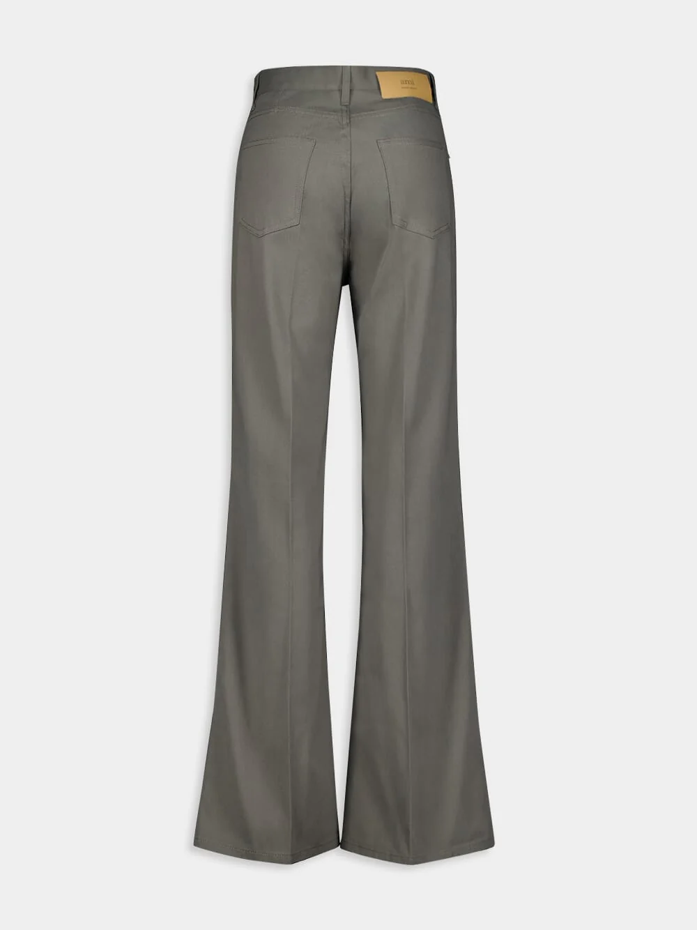 High-Waist Cotton Flared Trousers - Image 3