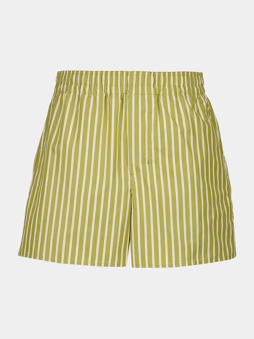 Khaki Cotton Elasticated Shorts - Image 2