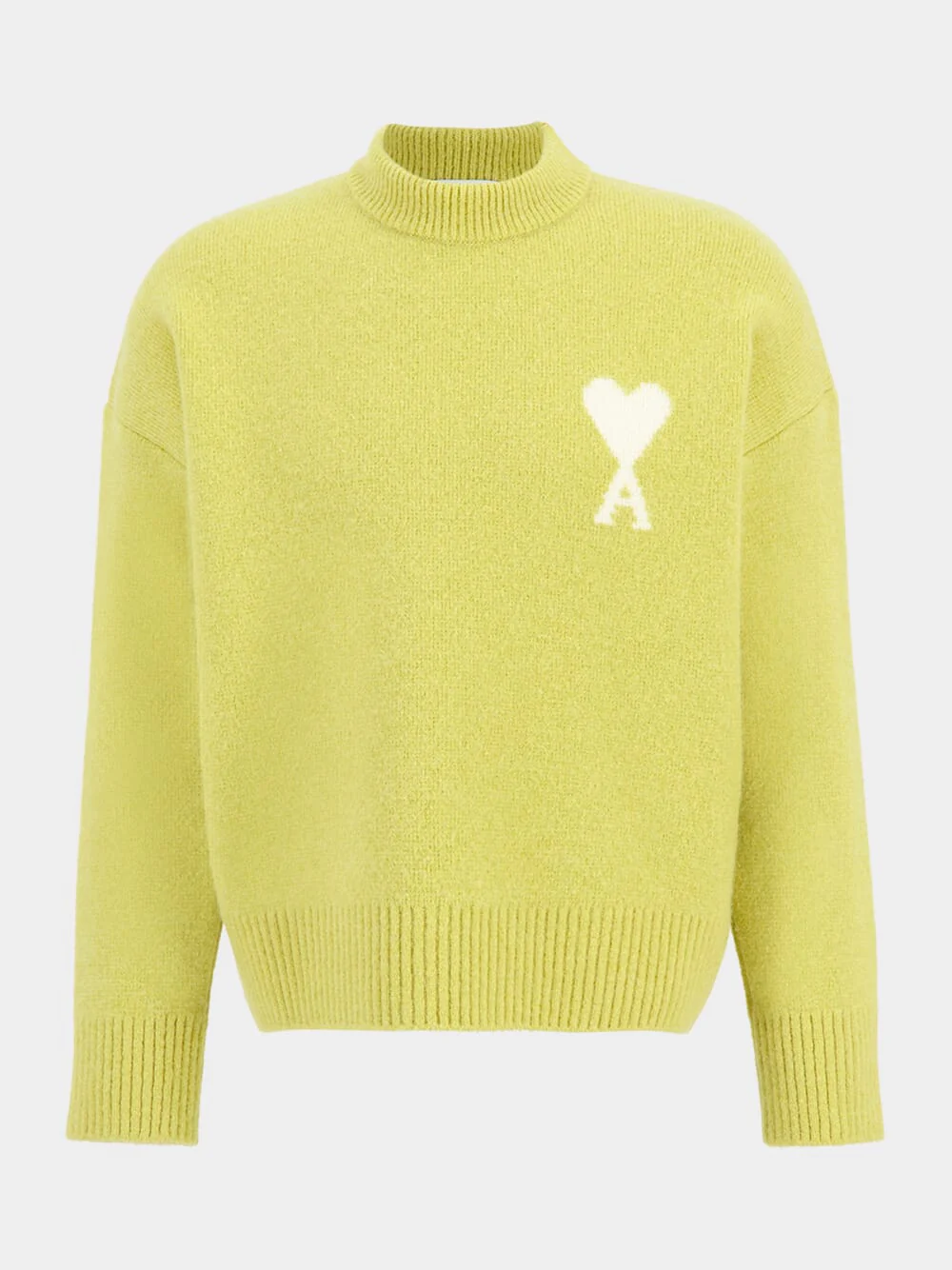 Lime Green Alpaca Ami De Coeur Crewneck Sweater - Image 2