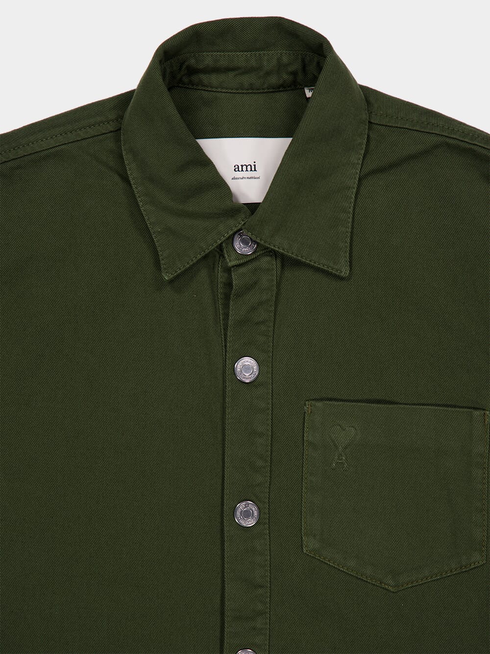 Loden Green Cotton Overshirt - Image 5