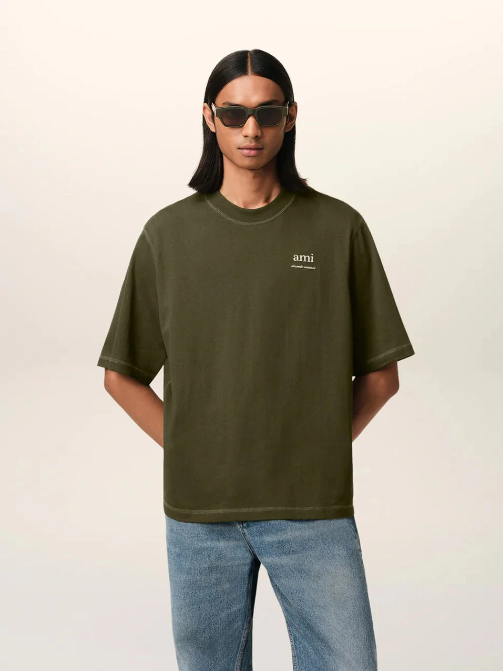 Loden Green Oversized Cotton T-Shirt - Image 2
