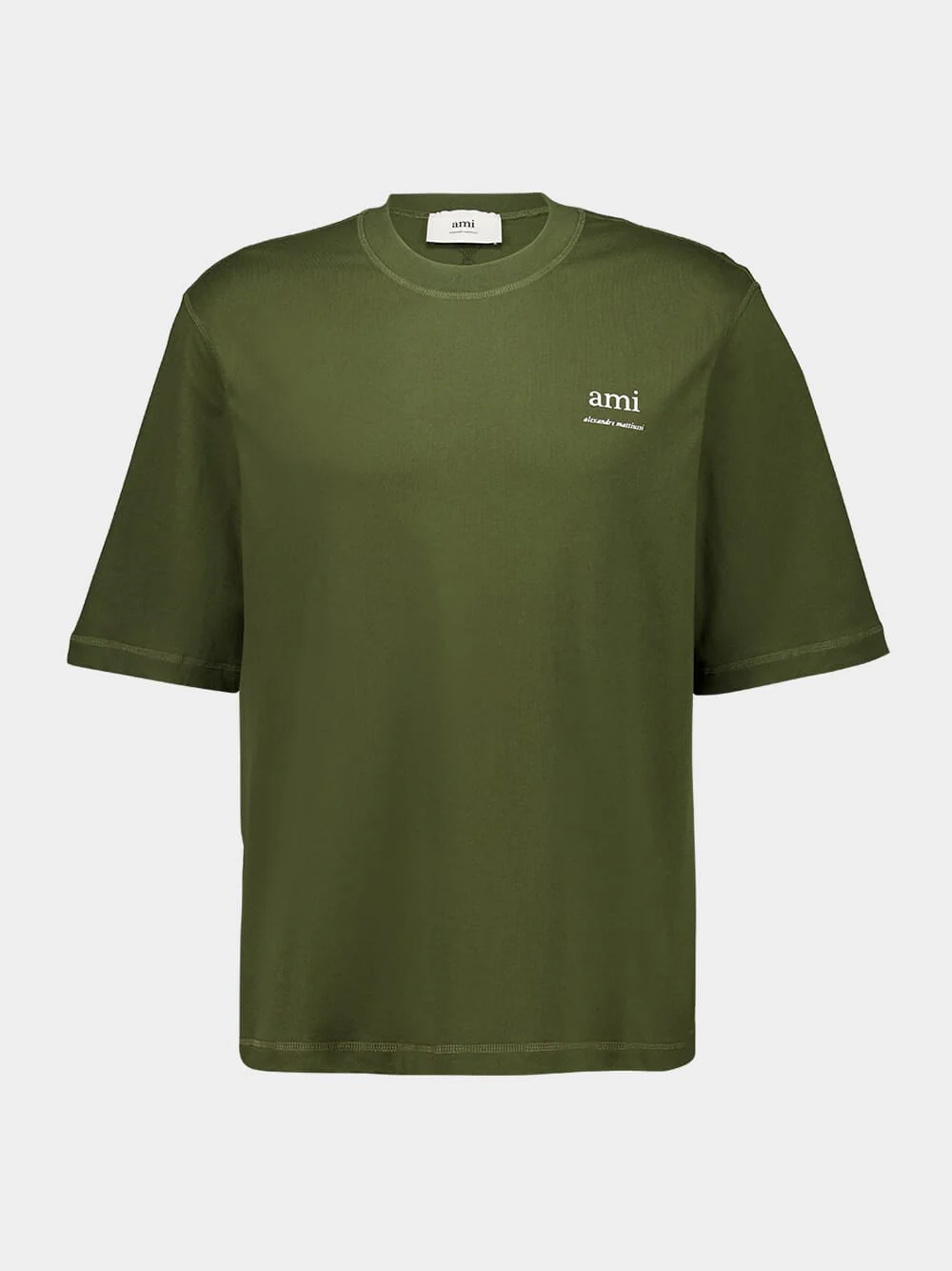 Loden Green Oversized Cotton T-Shirt - Image 7