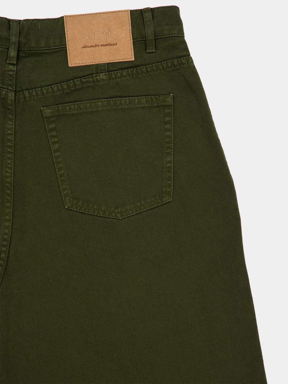 Loden Green Wide Fit Cotton Twill Trousers - Image 4