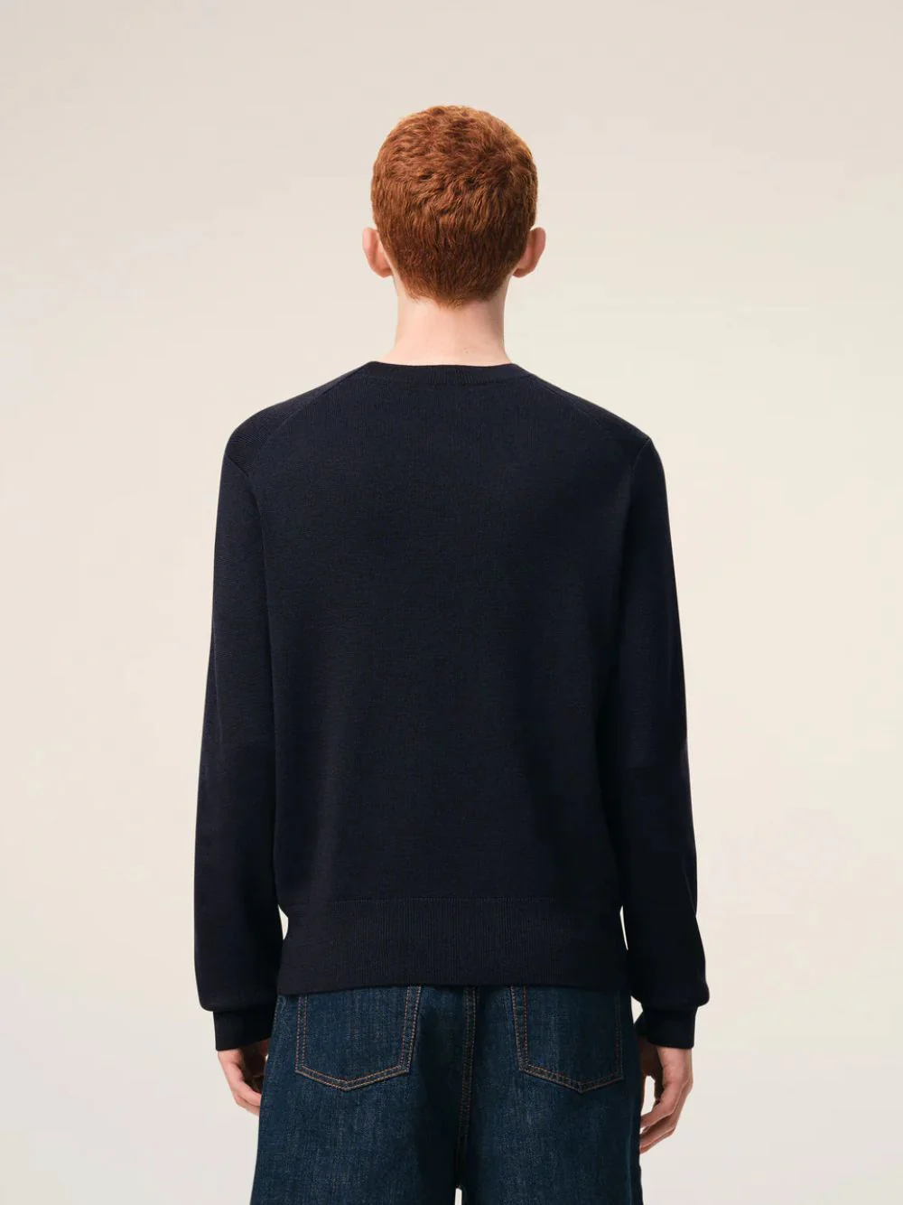 Navy Blue Ami De Coeur Wool Sweater - Image 3
