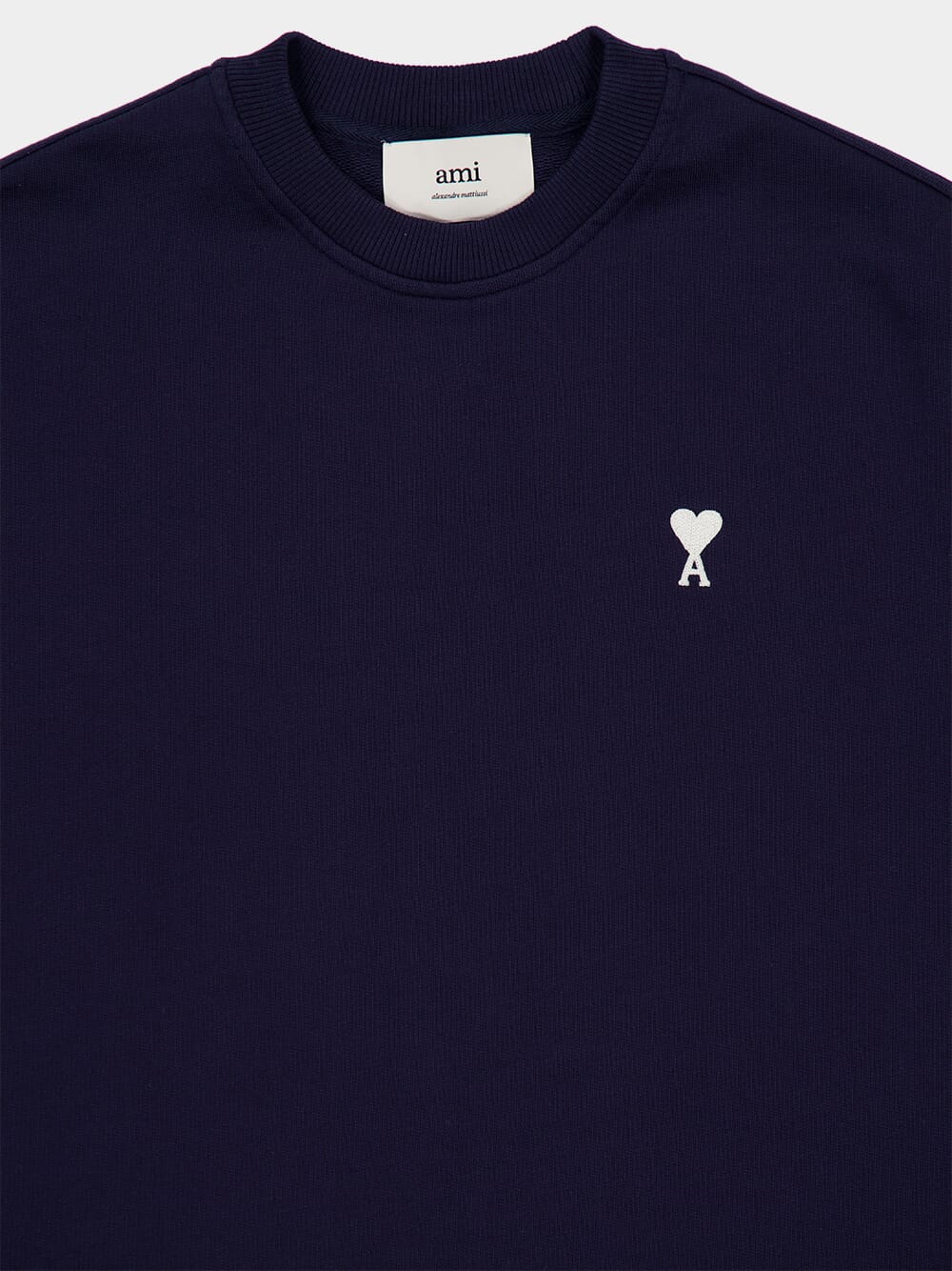 Navy Cotton Cropped Sweatshirt - Image 5